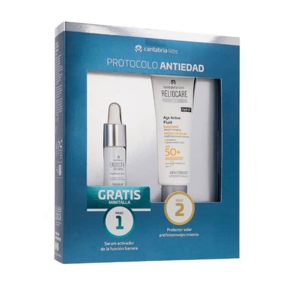 Heliocare 360º Pack Age Active Fluid FPS 50 50ml + Endocare Age Barrier Sérum Hyaluboost 10ml