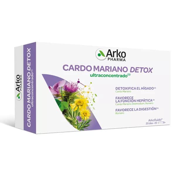 Arkopharma Arkofluido Cardo Mariano Detox 20 ampollas 15ml