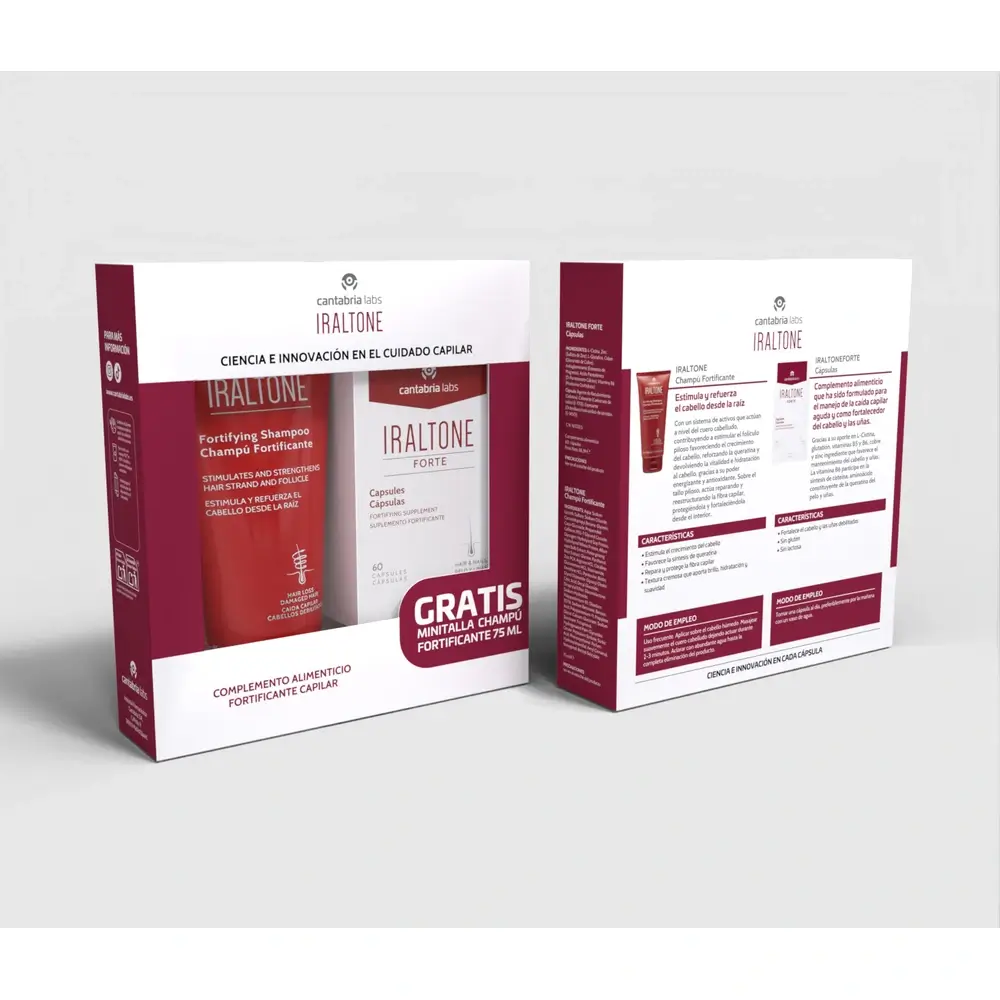Iraltone Forte Cápsulas + Champú Fortificante 75ml