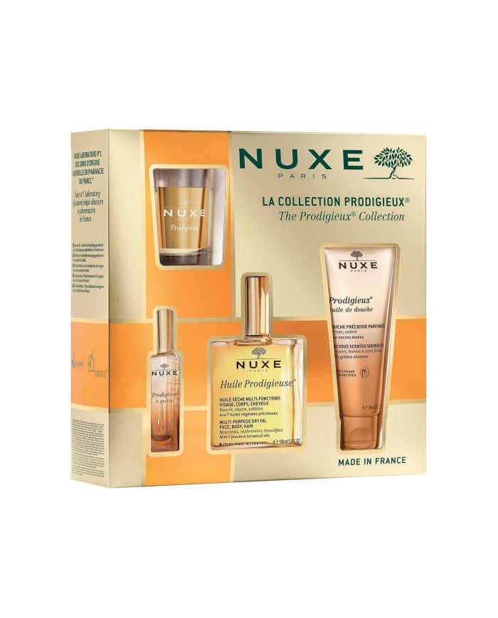 Nuxe Cofre Prodigieux Collection (Aceite + Perfume + Gel de Ducha + Vela)